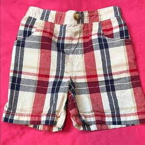 Fisher-Price Red and Blue Plaid Kids Shorts